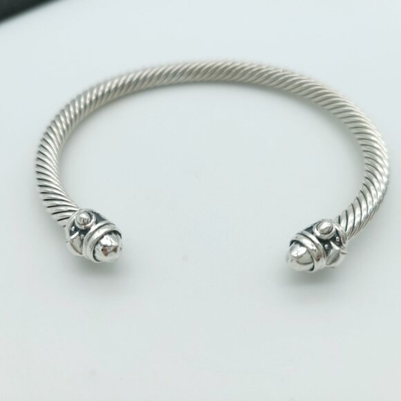 DAVID YURMAN Sterling Silver Classic Cable 5mm Renaissance Bracelet LARGE 7 inch - Picture 3 of 10